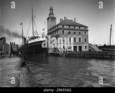 Weitzle (c.-à-d. Weitzel) Lock, Sault Ste Marie, entre 1890 et 1905. Banque D'Images