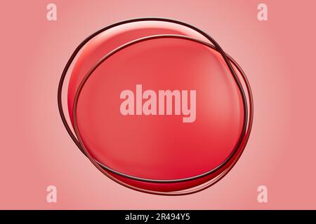 Forme d'amibe colorée à utiliser comme base de texte avec des guillemets Banque D'Images