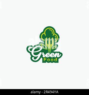 logo green food, graphiques, vintage, versatile et design de logo d'entreprise dans un modèle vectoriel Illustration de Vecteur