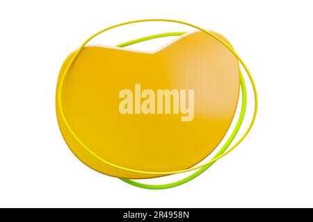 Forme d'amibe colorée à utiliser comme base de texte avec des guillemets Banque D'Images