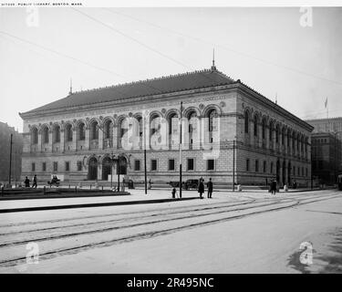 Public Library, Boston, Massachusetts, entre 1900 et 1906. Banque D'Images