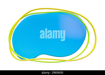 Forme d'amibe colorée à utiliser comme base de texte avec des guillemets Banque D'Images