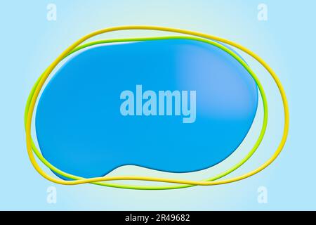 Forme d'amibe colorée à utiliser comme base de texte avec des guillemets Banque D'Images