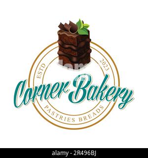Délicieux logo de boulangerie et conception de logo d'entreprise dans le modèle vectoriel pour l'entreprise alimentaire Illustration de Vecteur