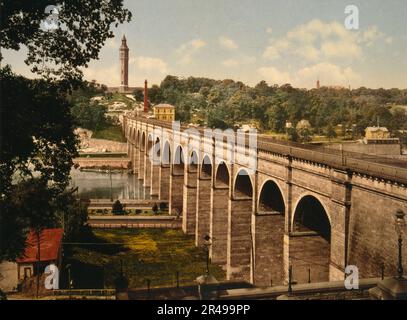 High Bridge, New York, vers 1900. Banque D'Images