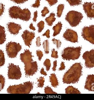 Motif peau de girafe sans coutures. Texture aquarelle abstraite. Illustration de Vecteur