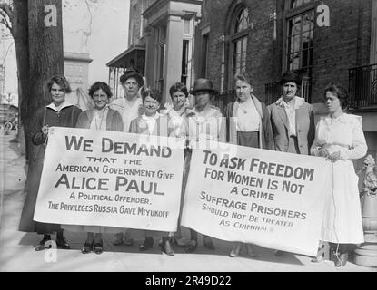 Femme au suffrage - Pickets, 1917. Banque D'Images