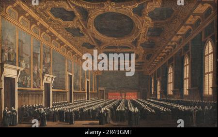 La Doge et le Grand Conseil à Sala del Maggior Consiglio, 1761-1765. Banque D'Images