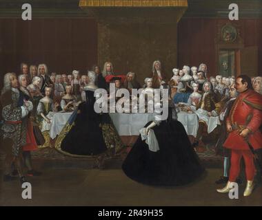 Un banquet à la Cour de l'empereur allemand Charles VI, 1739-1743. Banque D'Images