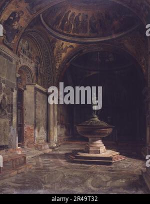 L'intérieur du Baptistère à Saint Eglise de Mark à Venise, 1885. Banque D'Images