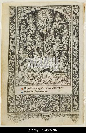 L'arbre de Jesse, à partir d'un livre des heures, 1505/10. Banque D'Images