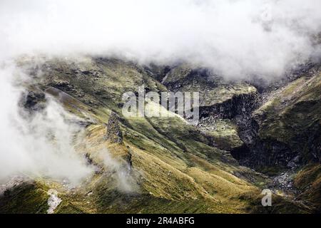 Une vue majestueuse sur le mont Taranaki en Nouvelle-Zélande. Banque D'Images