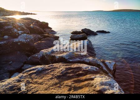 Clachan Sands Beach, North Uist, Outer Hebrides, Écosse, Royaume-Uni Banque D'Images