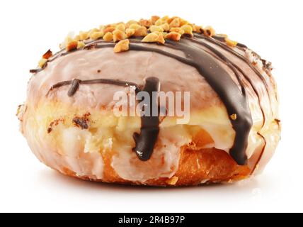 Donut sucré frais isolated on white Banque D'Images