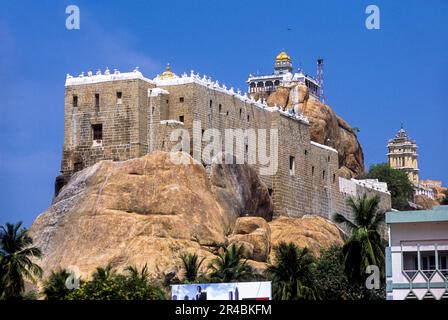 Fortification historique de fort de rochers Malaikottai à Tiruchirapalli Tiruchirapalli Trichy, Tamil Nadu, Inde du Sud, Inde, Asie Banque D'Images