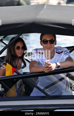 Monte Carlo, Monaco. 27th mai 2023. George Russell (GBR) Mercedes AMG F1 avec sa petite amie Carmen Montero Mundt. Championnat du monde de Formule 1, route 7, Grand Prix de Monaco, samedi 27th mai 2023. Monte Carlo, Monaco. Crédit : James Moy/Alay Live News Banque D'Images