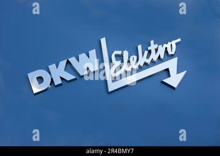 Logo de la DKW Elektro, Classic Days, Berlin, Allemagne Banque D'Images