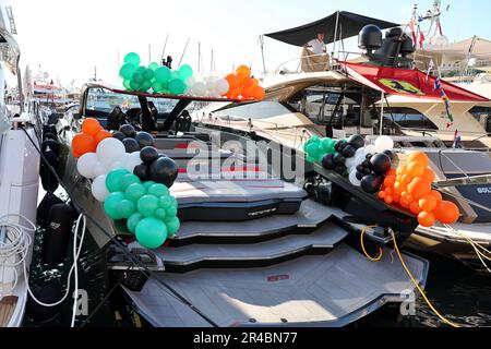 Monte Carlo, Monaco. 27th mai 2023. Bateaux dans le pittoresque port de Monaco. Championnat du monde de Formule 1, route 7, Grand Prix de Monaco, samedi 27th mai 2023. Monte Carlo, Monaco. Crédit : James Moy/Alay Live News Banque D'Images