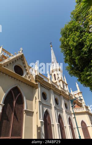 Église Saint-Rosaire ou Église Kalawar, Église catholique romaine dans le district de Samphanthawong, Bangkok, Thaïlande. Banque D'Images