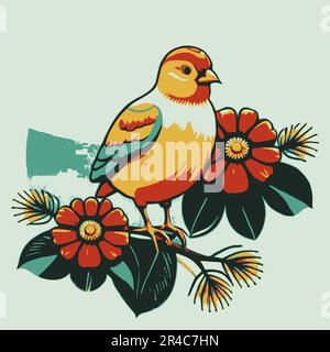 oiseaux et poussins pour logo et symbole Illustration de Vecteur