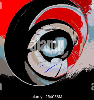 œil d'aigle rouge Illustration de Vecteur