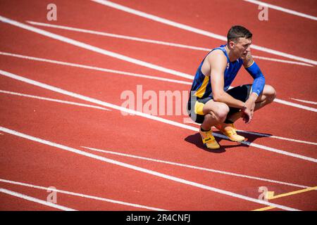 Gotzis, Autriche. 27th mai 2023. Simon Ehammer est vu au décathlon masculin le premier jour de la Hypo-Meeting, IAAF World Combined Events Challenge, dans le stade Mosle à Gotzis, Autriche, le samedi 27 mai 2023. BELGA PHOTO JASPER JACOBS crédit: Belga News Agency/Alay Live News Banque D'Images