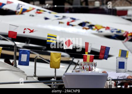 Monte Carlo, Monaco. 27th mai 2023. Bateaux dans le pittoresque port de Monaco. Championnat du monde de Formule 1, route 7, Grand Prix de Monaco, samedi 27th mai 2023. Monte Carlo, Monaco. Crédit : James Moy/Alay Live News Banque D'Images
