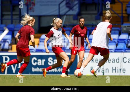 ROYAUME-UNI. 27th mai 2023. Liverpool, Angleterre, 27 mai 2023 : les joueurs de Liverpool se réchauffent avant le match de football de la Super League FA Womens entre Liverpool et Manchester United au parc de Prenton à Liverpool, en Angleterre. (James Whitehead/SPP) crédit: SPP Sport Press photo. /Alamy Live News Banque D'Images