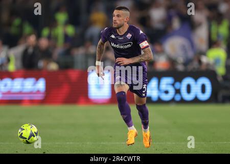 Rome, Italie, 24th mai 2023. Cristiano Biraghi de l'ACF Fiorentina pendant le match de Coppa Italia au Stadio Olimpico, Rome. Le crédit photo devrait se lire: Jonathan Moscrop / Sportimage Banque D'Images