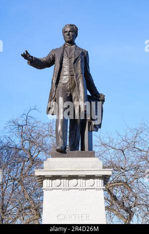 Statue de Cartier, Parc Montmorency, Québec, Canada Banque D'Images