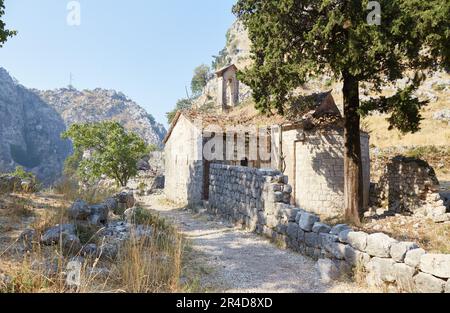 Ascension de la forteresse de Kotor à Kotor, au Monténégro Banque D'Images