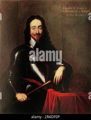 'Charles I', (c1911). Roi Charles Ier de Grande-Bretagne et d'Irlande. 'D'une peinture après Van Dyck, par Old Stone. Dans le National Portrait Gallery'. Publié dans "The Portrait Book of Our Kings and Queens 1066-1911", édité par T. Leman Hare. [T. C. & amp; E. C. Jack, Londres & amp; Édimbourg] Banque D'Images