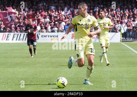 Salerno, Italie. 27th mai 2023. Nehuén Pérez joueur d'Udinese, pendant le match de la série italienne Une ligue entre Salernitana vs Udinese résultat final, Salernitana 2, Udinese 2, match joué au stade Arechi. Crédit: Vincenzo Izzo/Alamy Live News Banque D'Images