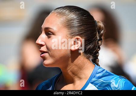 Paris, France. 27th mai 2023. Diane PARRY de France lors d'un match d'exposition de Roland-Garros 2023, tournoi de tennis Grand Slam, aperçus sur 27 mai 2023 au stade Roland-Garros à Paris, France - photo Matthieu Mirville/DPPI crédit: DPPI Media/Alamy Live News Banque D'Images