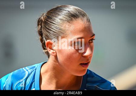 Diane PARRY de France lors d'un match d'exposition de Roland-Garros 2023, tournoi de tennis Grand Slam, aperçus sur 27 mai 2023 au stade Roland-Garros à Paris, France - photo: Matthieu Mirville/DPPI/LiveMedia Banque D'Images