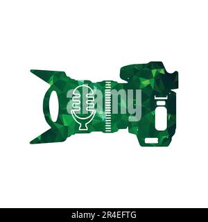 Podcast appareil photo Illustration Vector graphique parfait à utiliser pour Technology Company Illustration de Vecteur