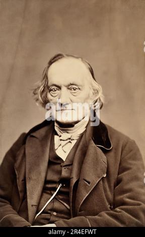 Sir Richard Owen KCB FRS (1804-1892), biologiste britannique, anatomiste comparatif, paléontologue et opposant à la théorie de l'évolution par sélection naturelle de Darwin. Banque D'Images