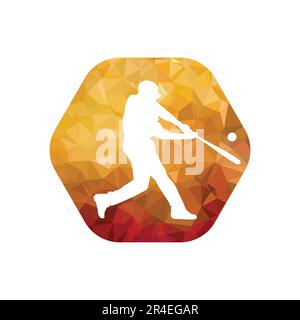 Silhouette d'un concept de taureau de baseball illustration vectorielle. Illustration de Vecteur