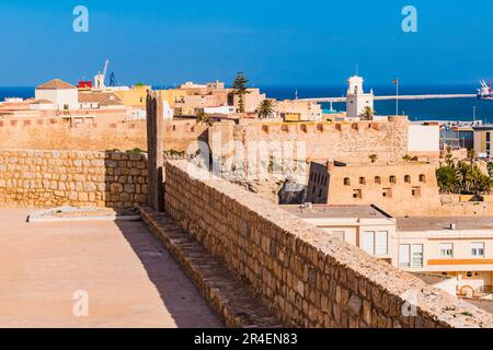 Vue panoramique depuis la quatrième enceinte. Melilla, Ciudad Autónoma de Melilla, Espagne, África, UE. Banque D'Images