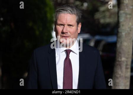 Londres, Royaume-Uni. 24th mai 2023. Le chef du Parti travailliste Keir Starmer, quitte son domicile à Londres pour assister au Parlement pour les questions du premier ministre. (Credit image: © Tejas Sandhu/SOPA Images via ZUMA Press Wire) USAGE ÉDITORIAL SEULEMENT! Non destiné À un usage commercial ! Banque D'Images