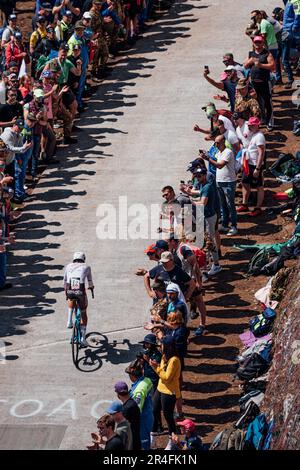 Monte Lussari, Italie. 27th mai 2023. Photo de Zac Williams/SWpix.com- 27/05/2023 - Cyclisme - 2023 Giro d'Italia - Stage 20 ITT - Alex Baudin, AG2R Citroën. - Étape 20, ITT, essai individuel - Tarvisio - Monte Lussari - crédit: SWpix/Alamy Live News Banque D'Images