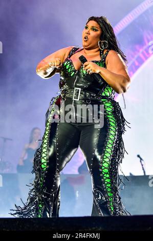 Napa, Californie, États-Unis. 27th mai 2023. Lizzo se produit sur scène au Festival de musique de BottleRock 2023. Crédit : Ken Howard/Alay Live News Banque D'Images