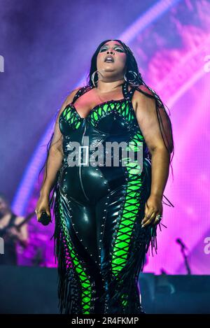 Napa, Californie, États-Unis. 27th mai 2023. Lizzo se produit sur scène au Festival de musique de BottleRock 2023. Crédit : Ken Howard/Alay Live News Banque D'Images