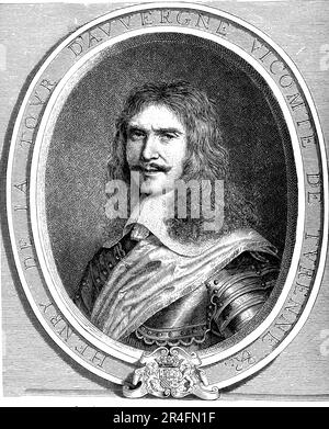 Henry de la Tour d'Auvergne, également connu sous le nom de Henry, vicomte de Turenne, était un commandant militaire français de 17th ans considéré comme l'un des plus grands stratèges militaires de son temps. Il a mené de nombreuses campagnes, notamment la guerre de trente ans et la guerre franco-hollandaise, et a été connu pour ses tactiques innovantes et sa capacité à s'adapter aux conditions changeantes du champ de bataille. Turenne a également joué un rôle clé dans la modernisation de l'armée française, en introduisant de nouvelles méthodes et tactiques d'entraînement qui auraient une influence sur les siècles à venir. Il a été tué au combat en 1675 alors qu'il combattait contre les Hollandais. Banque D'Images