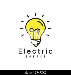 Logo Electric Bull Design logo Electric Idea Illustration de Vecteur