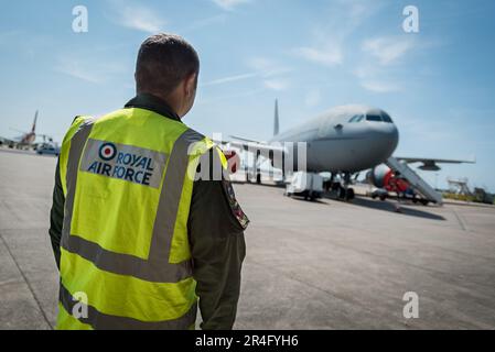 Personnel de la Royal Air Force à RAF Brize Norton Banque D'Images