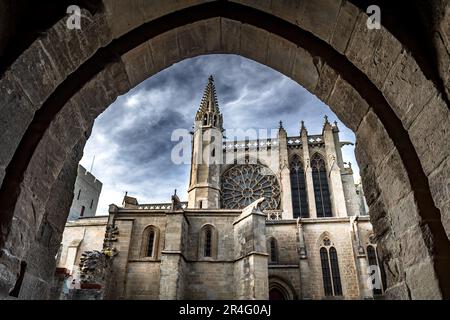 Basilique Saint-Nazarius et Celsus (Saint-Nazaire et Saint-Celse) dans l'ancienne forteresse de Carcassonne en Occitania, France Banque D'Images