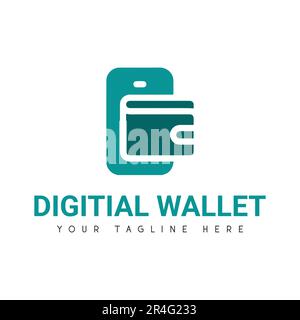 Logo Digital Wallet Design logo de paiement en ligne Illustration de Vecteur