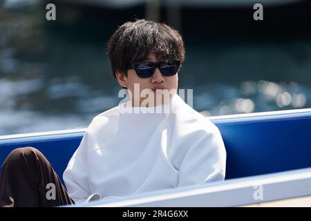 Mezzolombardo, Mezzolombardo, Italie. 28th mai 2023. Le pilote japonais Yuki Tsunoda ( Scuderia AlphaTauri) arrive au Paddock au Grand Prix de Monaco F1 à Monaco (Credit image: © Daisy Facinelli/ZUMA Press Wire) USAGE ÉDITORIAL SEULEMENT! Non destiné À un usage commercial ! Crédit : ZUMA Press, Inc./Alay Live News Banque D'Images