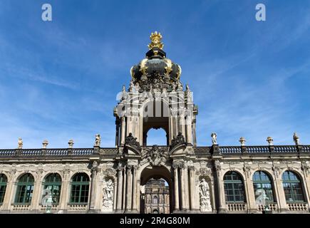 La porte du roi du célèbre Zwinger à Dresde Banque D'Images